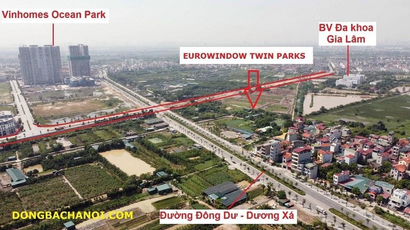 flycam thực tế Eurowindow twin park gia lâm