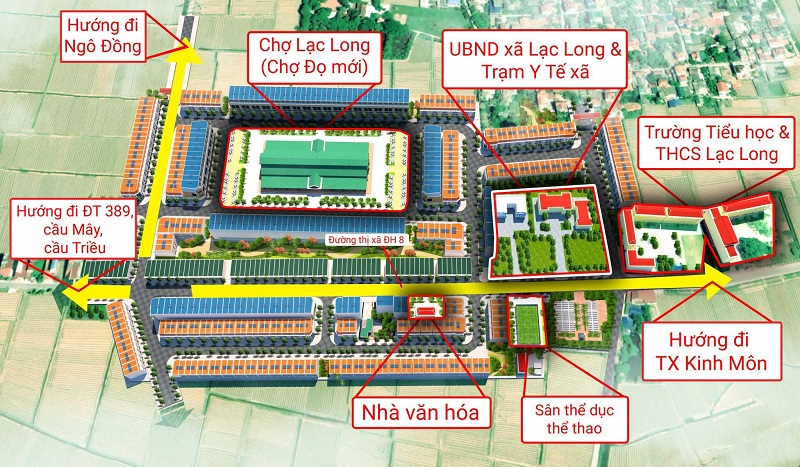 tiện ích kết nối Khu đô thị mới Lạc Long - Hải Dương