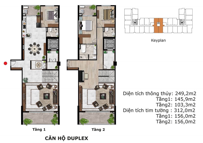 Thiết kế căn hộ Duplex Eden Garden Thái Bình