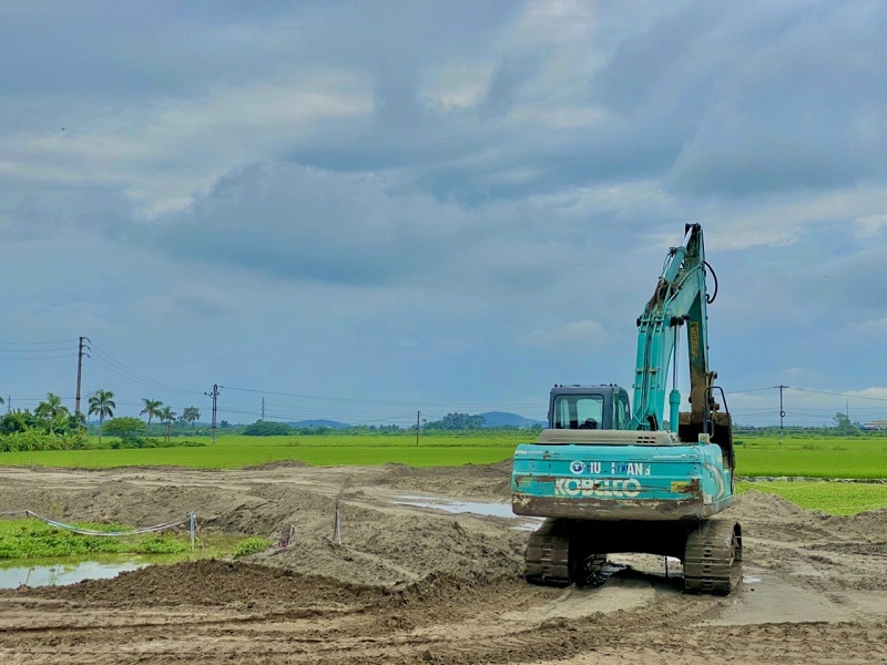  Ảnh thực tế 2 tiến độ thi công dự án khu đấu giá Đông Yên - Yên Phong - Bắc Ninh 