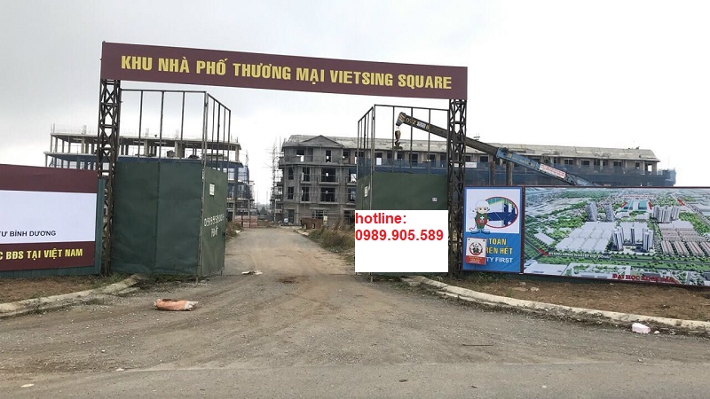 tiến độ thực tế dự án Vietsing Square Bắc Ninh 1