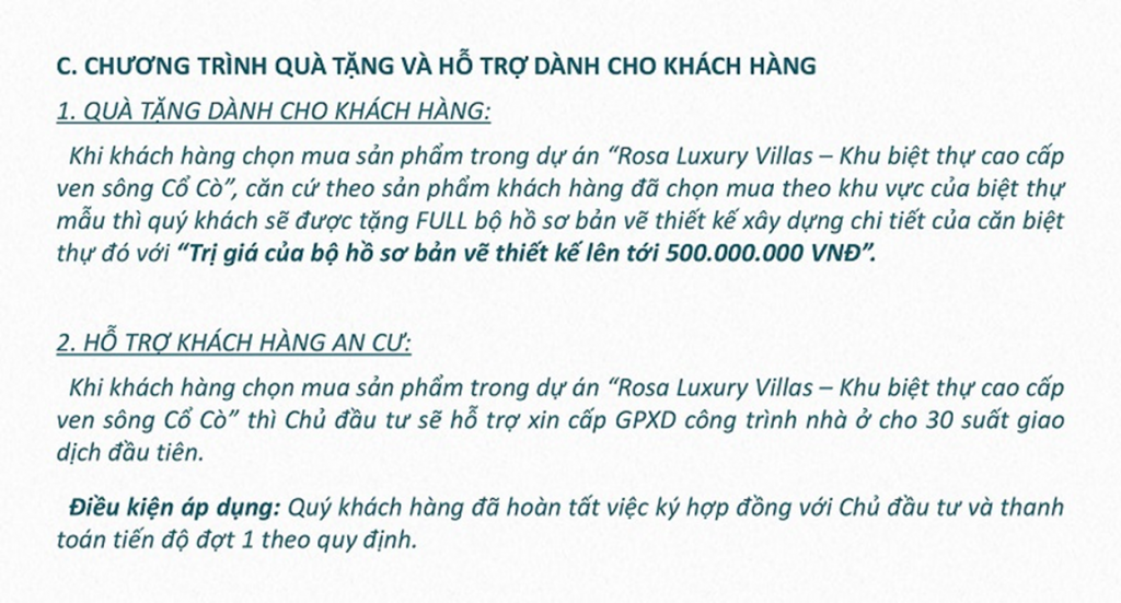   Phương thức thanh toán Rosa Luxury Villas Đà Nẵng 4