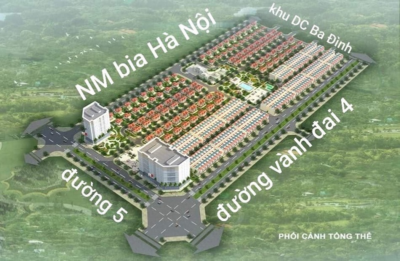 phối cảnh khu nhà ở Minh Giang New City Mê Linh