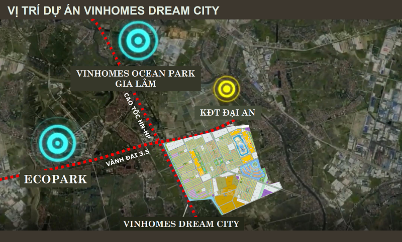  Vị trí khu đô thị Vinhomes The Empire - Vinhomes Dream City Hưng Yên  